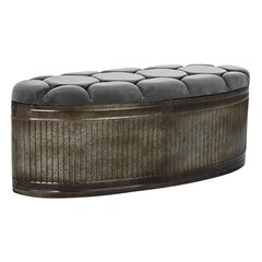 Jakkara DKD Home Decor Harmaa Metalli Polyesteri (117 x 42 x 47 cm) hinta ja tiedot | Ruokapöydän tuolit | hobbyhall.fi