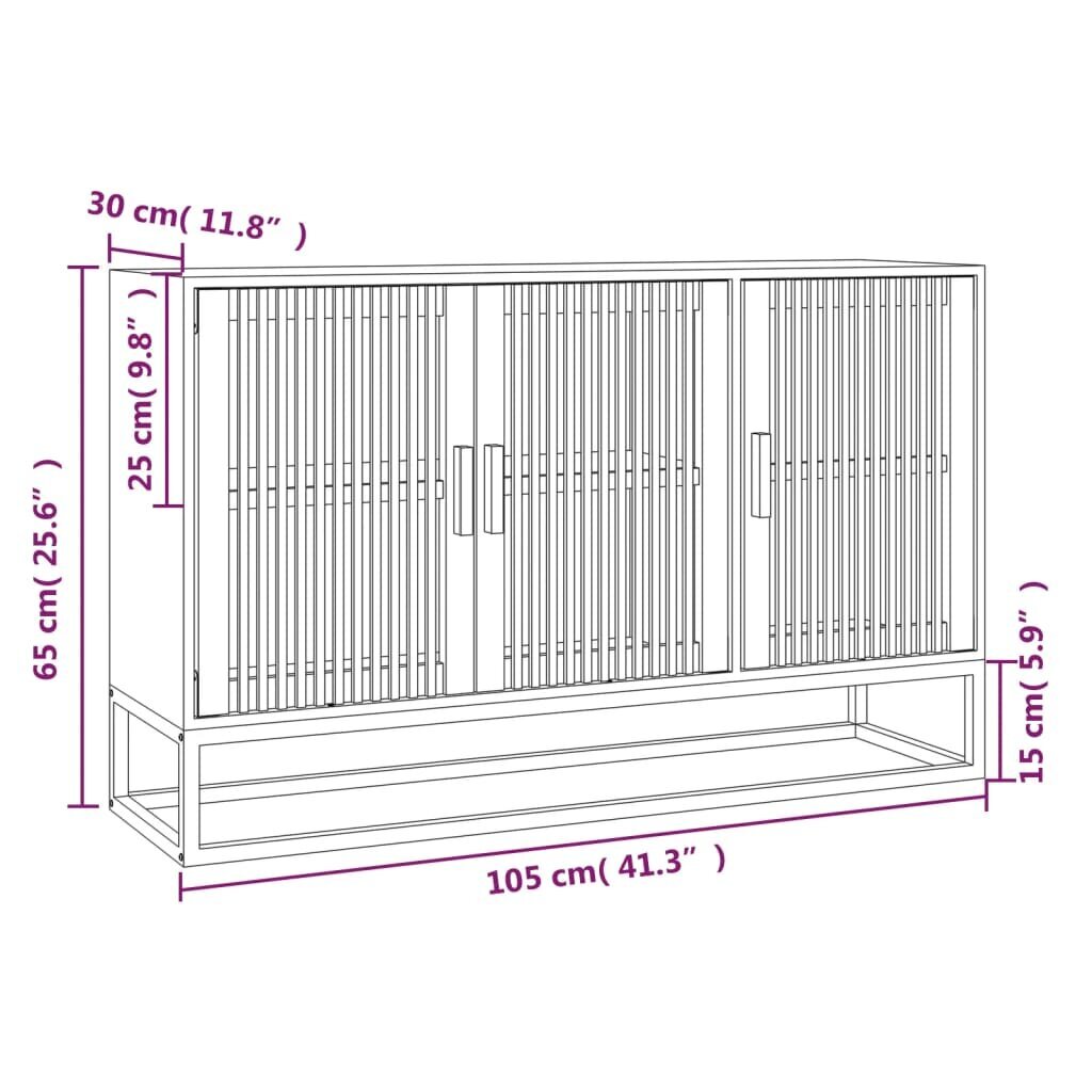 vidaXL Sivukaappi, 105x30x65cm, käsitelty puu hinta ja tiedot | Olohuoneen kaapit ja lipastot | hobbyhall.fi