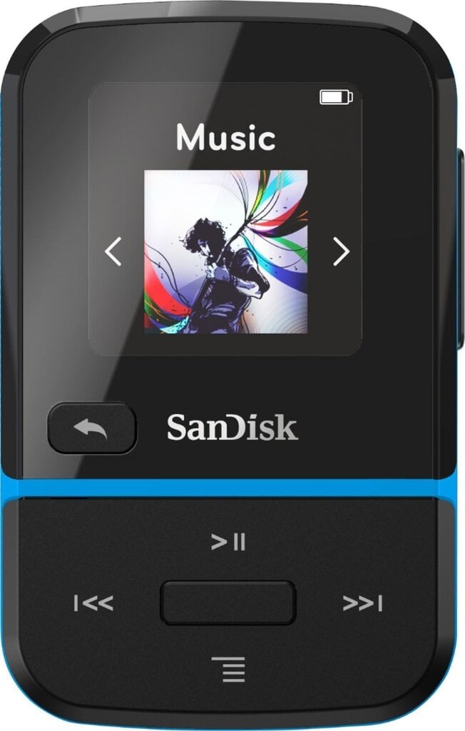 Sandisk CLIP SPORT GO 32GB, sininen hinta ja tiedot | MP3-soittimet, MP4-soittimet | hobbyhall.fi