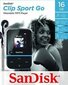 Sandisk CLIP SPORT GO 32GB, sininen hinta ja tiedot | MP3-soittimet, MP4-soittimet | hobbyhall.fi