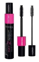 Rimmel London Day 2 Night ripsiväri 9,5 ml, 001 Black hinta ja tiedot | Silmämeikit | hobbyhall.fi