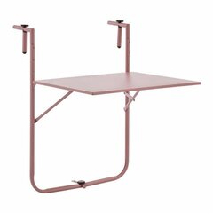 Taitettava pöytä 60x78x86-101cm, pinkki hinta ja tiedot | Puutarhapöydät | hobbyhall.fi