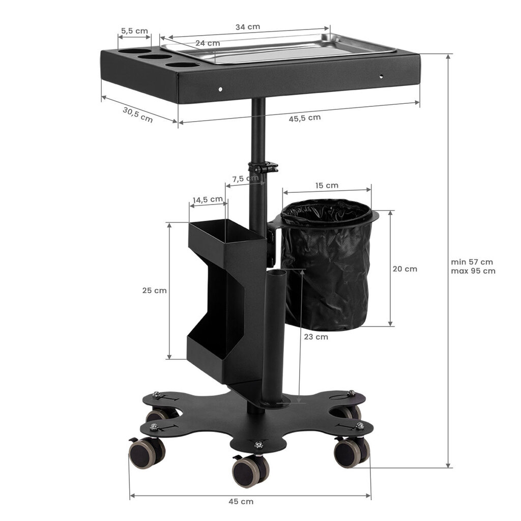 tatuointipöytä pro ink 716c musta hinta ja tiedot | Kauneushoitolan kalusteet | hobbyhall.fi