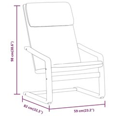 Lepotuoli VidaXL, keltainen hinta ja tiedot | Puutarhatuolit | hobbyhall.fi