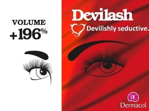 Dermacol Devilash + 196% Volume ripsiväri 12 ml, Black hinta ja tiedot | Silmämeikit | hobbyhall.fi