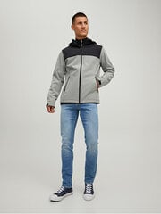 Miesten softshell-takki JJEMARVIN 12212363 vaaleanharmaa melange hinta ja tiedot | Miesten ulkoilutakit | hobbyhall.fi