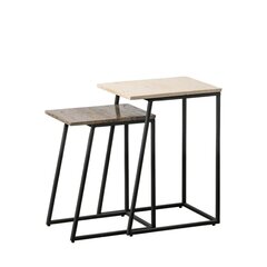 2 sohvapöydän setti, ruskea/beige hinta ja tiedot | Sohvapöydät | hobbyhall.fi