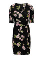 Naisten mekko PCTALA Regular Fit 17133694 Black Big Flower