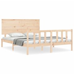Sängynrunko vidaXL, 150x200 cm, ruskea hinta ja tiedot | Sängyt | hobbyhall.fi