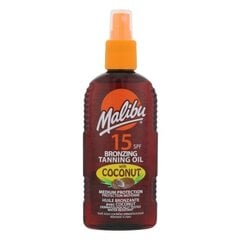 Malibu Bronzing Tanning Oil Coconut SPF15 aurinkoöljy 200 ml hinta ja tiedot | Silmämeikit | hobbyhall.fi