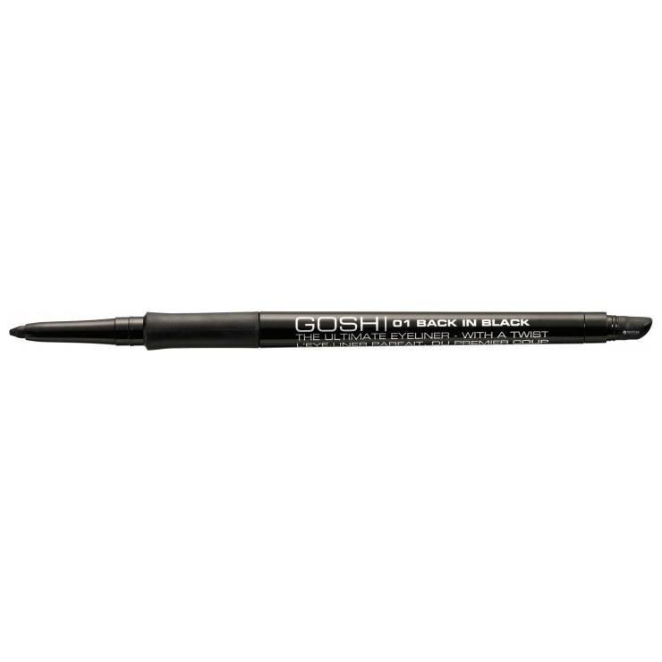 Silmänrajauskynä Gosh The Ultimate Eyeliner, 0,4 g, 01 Back in Black hinta ja tiedot | Silmämeikit | hobbyhall.fi