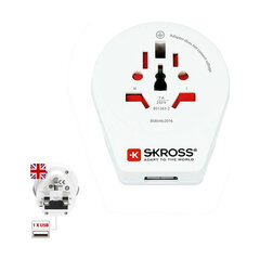 Nykyinen sovitin Skross 1500267 Iso-Britannia International 1 x USB hinta ja tiedot | Kytkimet ja pistorasiat | hobbyhall.fi