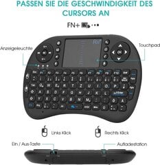 RII I8 MINI -näppäimistö langaton, älykkään TV -näppäimistö, langaton näppäimistö kosketuslevy, mini -näppäimistö älykkään TV -kaukosäädin/Pad/Xbox 360/PS3/Google Android TV -ruutu/HTPC/IPTV (DE Layout) hinta ja tiedot | Näppäimistöt | hobbyhall.fi