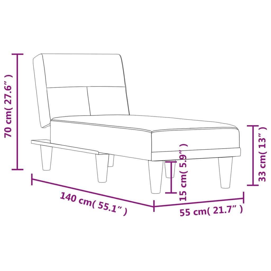 Lepotuoli vidaXL, musta hinta ja tiedot | Nojatuolit | hobbyhall.fi