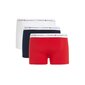 Nyrkkeilijät TOMMY HILFIGER Essential Repeat Logo 3P Trunk Desert Sky / White / Primary Red UM0UM027610UB hinta ja tiedot | Miesten alushousut | hobbyhall.fi