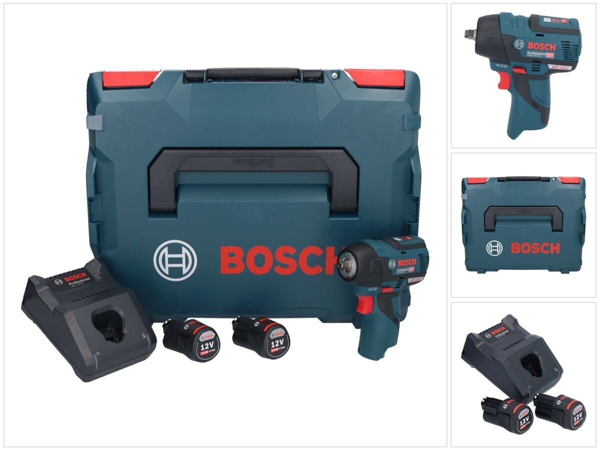 Iskuavain Bosch GDS 12V-115, 12V, laturilla hinta ja tiedot | Akkuporakoneet ja ruuvinvääntimet | hobbyhall.fi