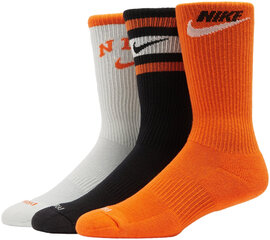 Nike Sukat U Nk Ed Pls Csh Cwr 3P White Black Orange DX7665 903 hinta ja tiedot | Miesten sukat | hobbyhall.fi