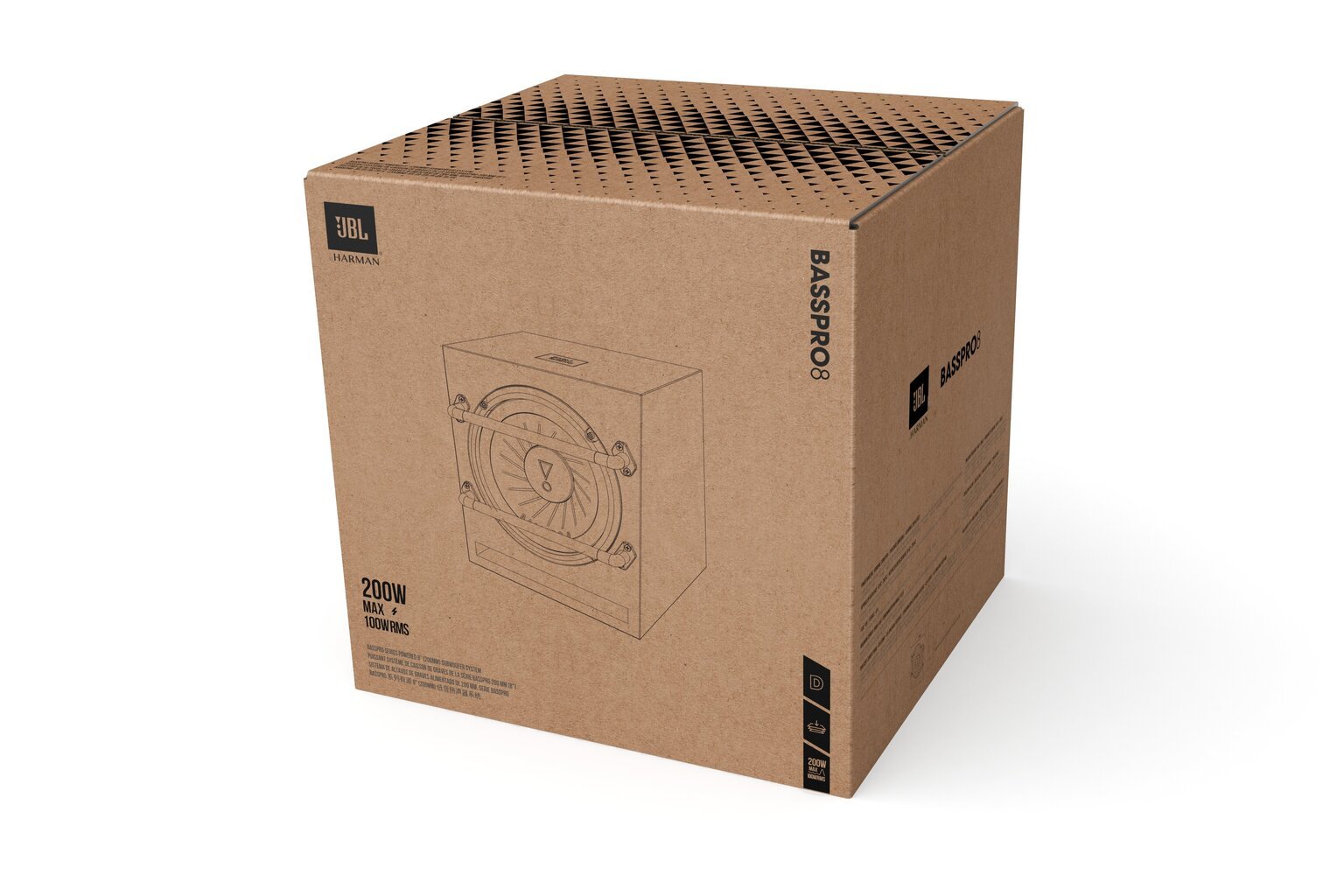 JBL BassPro 8 Active 8" Subwoofer Box hinta ja tiedot | Autokaiuttimet | hobbyhall.fi