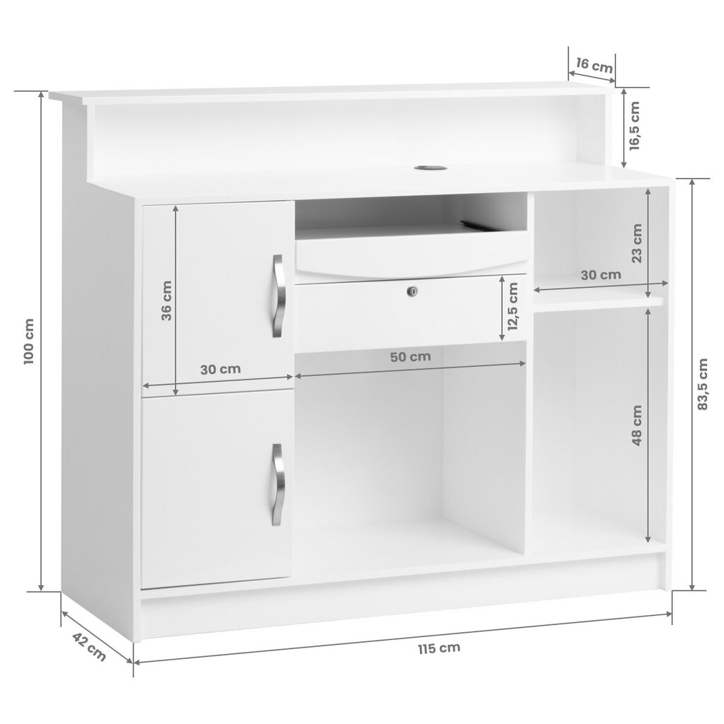 Vastaanottotiski Gabbiano g26b hinta ja tiedot | Kauneushoitolan kalusteet | hobbyhall.fi