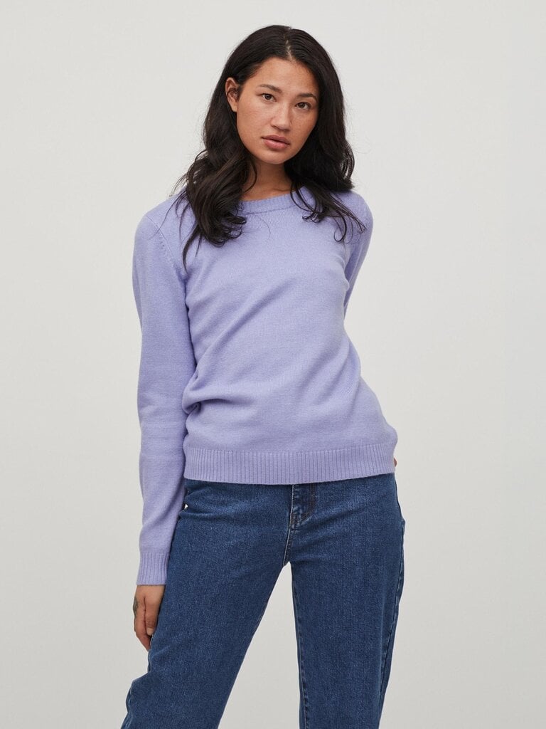 Vila naiste pullover 14054177*08, violetti/punainen 5715309574033 hinta ja tiedot | Naisten neulepuserot | hobbyhall.fi