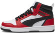 Puma Jalkineet Rebound V6 Mid Jr White Red Black 393831 03 393831 03/3.5 hinta ja tiedot | Miesten urheilu- ja vapaa-ajan kengät | hobbyhall.fi