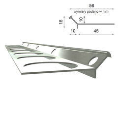 Porrasprofiili Renoplast V2 hartsilattia, profiili 200cm, grafiitti hinta ja tiedot | Saumalistat | hobbyhall.fi