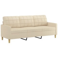 Kolmen istuttava sohva vidaXL, 180 cm, beige hinta ja tiedot | Sohvat ja vuodesohvat | hobbyhall.fi