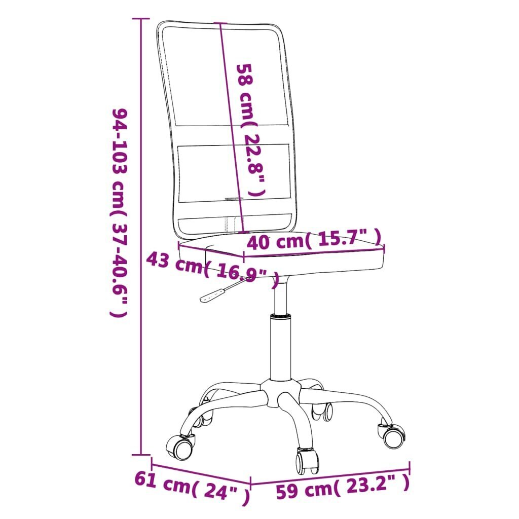 Työtuoli vidaXL, pinkki hinta ja tiedot | Toimistotuolit | hobbyhall.fi