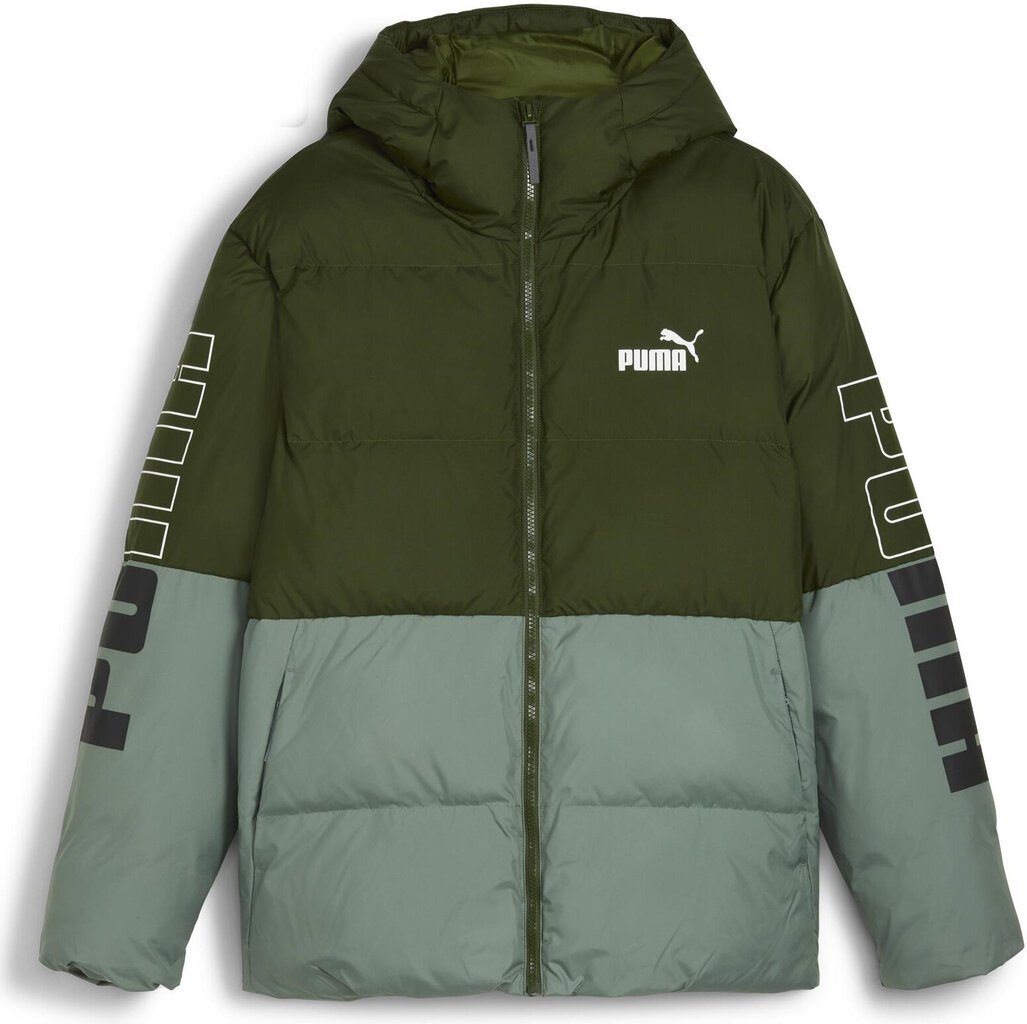 Puma Takki Power Hooded Green 675389 31 675389 31/XL hinta ja tiedot | Miesten ulkoilutakit | hobbyhall.fi