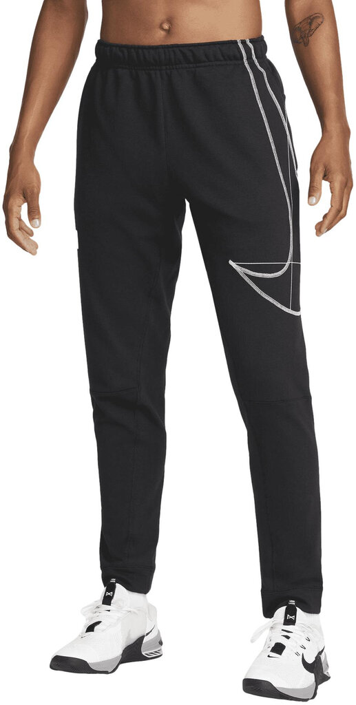 Nike Urheiluhousut M Nk Df Flc Pant Taper Q5 Black DQ6614 010 DQ6614 010/XL hinta ja tiedot | Miesten urheiluvaatteet | hobbyhall.fi