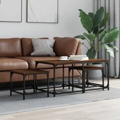 3 sohvapöydän setti vidaXL, ruskea hinta ja tiedot | Sohvapöydät | hobbyhall.fi