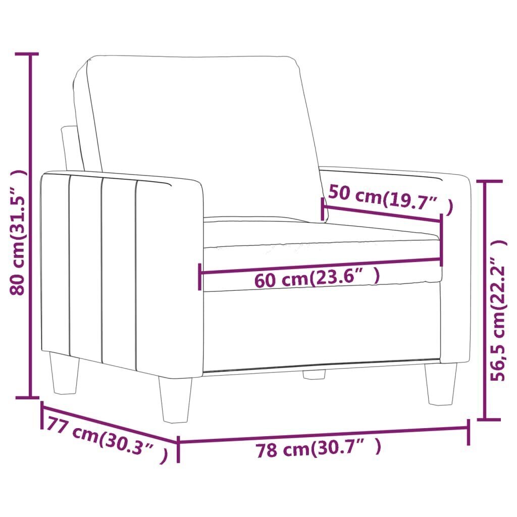 Nojatuoli vidaXL, musta hinta ja tiedot | Nojatuolit | hobbyhall.fi