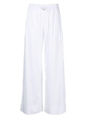 Housut EMPORIO ARMANI Logo Wide Leg Bianco 262383 3R351 00010 hinta ja tiedot | Naisten vapaa-ajan housut | hobbyhall.fi