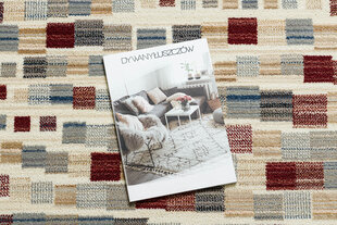 Villamatto KILIM 7950/52933 Geometrinen hiekka / harmaa / claret hinta ja tiedot | Isot matot | hobbyhall.fi