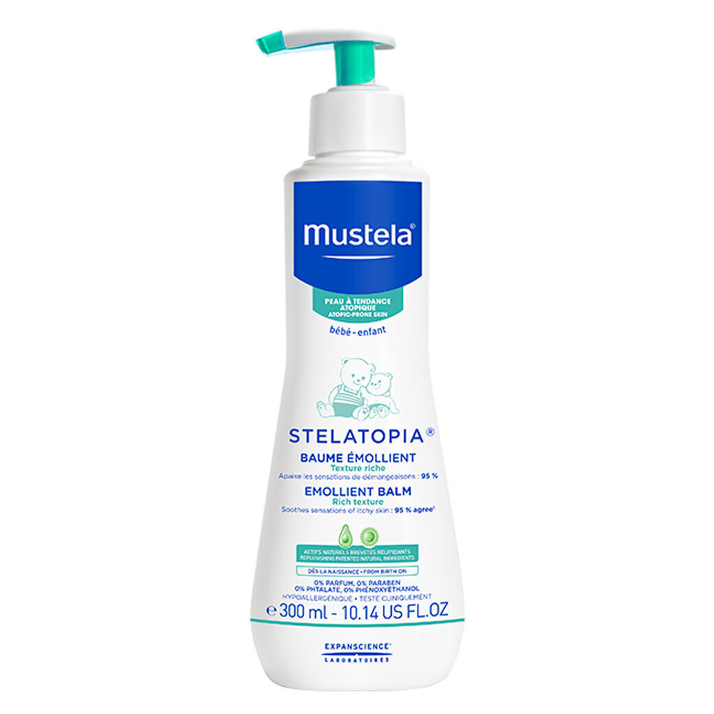 Kosteuttava hoitoaine lapsille Mustela Stelatopia Emollient 300 ml hinta ja tiedot | Lasten ja äitiysajan kosmetiikka | hobbyhall.fi