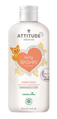 Pesu- ja kylpyvaahto Attitude Baby Leaves Bubble Wash Pear Nectar vauvoille ja pikkulapsille 473 ml hinta ja tiedot | Lasten ja äitiysajan kosmetiikka | hobbyhall.fi