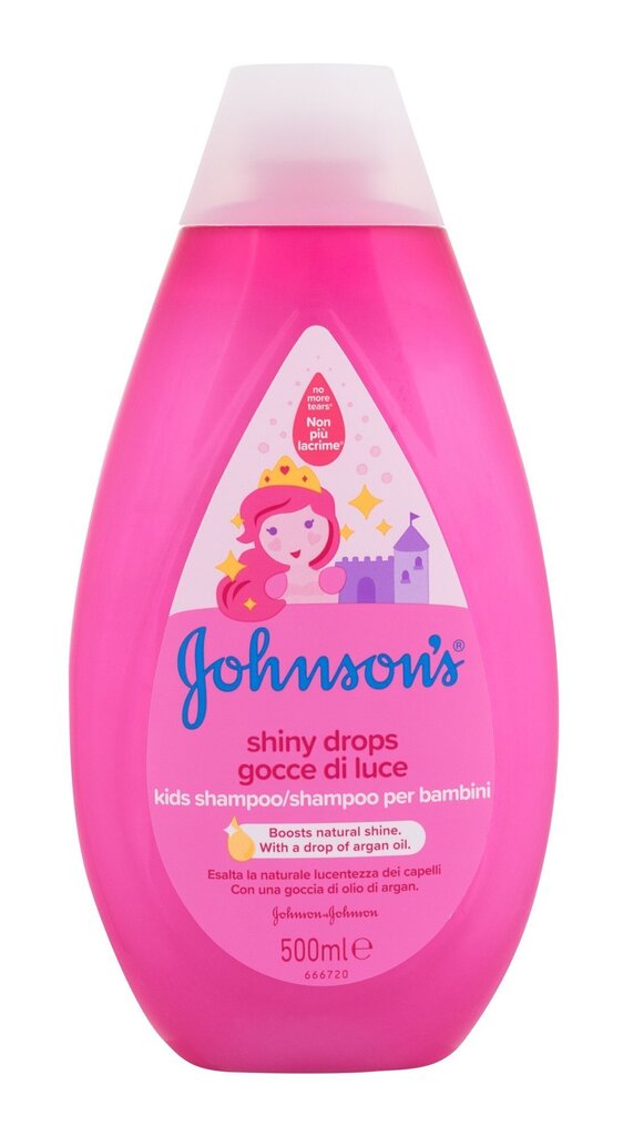 Johnson´s Kids Shiny Drops shampoo lapsille 500 ml hinta ja tiedot | Lasten ja äitiysajan kosmetiikka | hobbyhall.fi