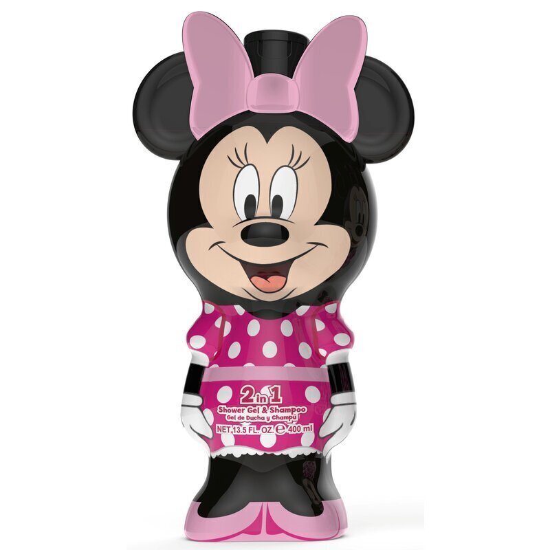 Suihkugeeli ja shampoo Minnie Mouse 2D, 400 ml. hinta ja tiedot | Lasten ja äitiysajan kosmetiikka | hobbyhall.fi