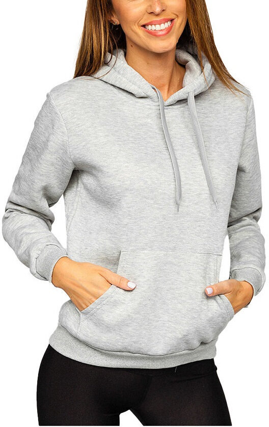 J.Style Huppari Fleece Grey 68W02-2 68W02-2/M hinta ja tiedot | Naisten hupparit, collegepaidat ja villapaidat | hobbyhall.fi