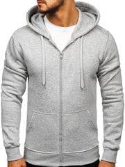 J.Style Huppari Fleece Grey 68B2008-2 68B2008-2/L hinta ja tiedot | Miesten puserot ja hupparit | hobbyhall.fi