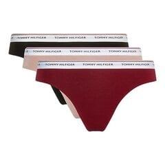 Alushousut TOMMY HILFIGER 3 Pack Thong (Ext Sizes) UW0UW048940R3 hinta ja tiedot | Naisten alushousut | hobbyhall.fi