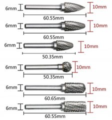 ZAXER timanttileikkurit 6x10mm 6 kpl. hinta ja tiedot | Käsityökalut | hobbyhall.fi