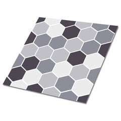 Itsekiinnittyvät Decormat koristelaatat 30x30cm, 9 kpl, heksagonit hinta ja tiedot | Lattialaatat | hobbyhall.fi