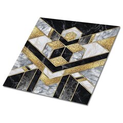 Itsekiinnittyvät Decormat koristelaatat 30x30cm, 9 kpl, geometrinen illuusio hinta ja tiedot | Lattialaatat | hobbyhall.fi