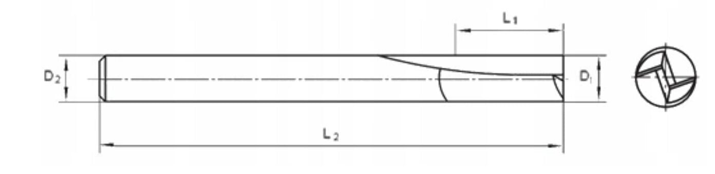 VHM-jyrsin suoraan puulle Styrodur 8 x 42 x 80 mm hinta ja tiedot | Jyrsimet | hobbyhall.fi