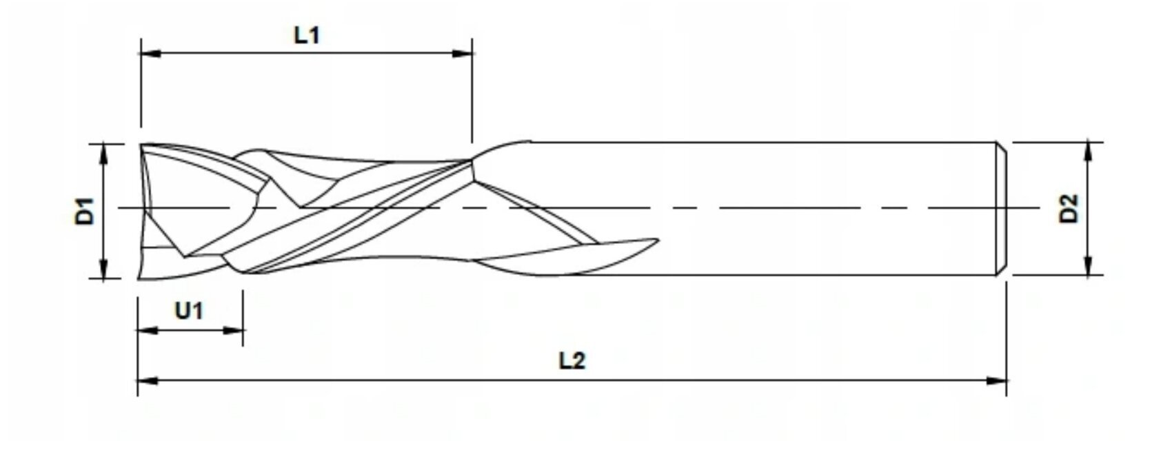 Puristusjyrsin puulle Vaneri 3.175 x 12 x 38 hinta ja tiedot | Jyrsimet | hobbyhall.fi