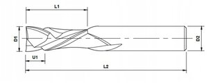 Puristusjyrsin vanerille 3,175 x 17 x 38 hinta ja tiedot | Jyrsimet | hobbyhall.fi