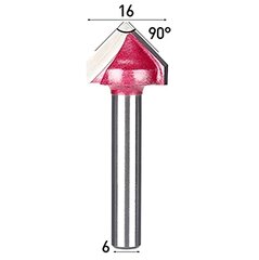 TCT 3D V-veitsi 90 ° 6 x 16 mm Veistoleikkuri TCT 3D V-veitsi 90 ° 6 x 16 mm Veistoleikkuri hinta ja tiedot | Jyrsimet | hobbyhall.fi