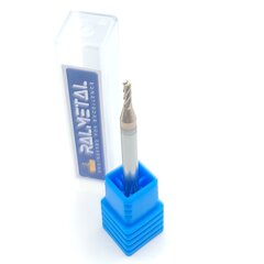 VHM-säteisleikkuri 1 x R0,2 x 4D x 50 mm 55 HRC hinta ja tiedot | Jyrsimet | hobbyhall.fi