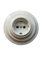 Olde Worlde Porcelain Socket K1-R52AG sähköpistorasiat valkoinen , hinta ja tiedot | Kytkimet ja pistorasiat | hobbyhall.fi